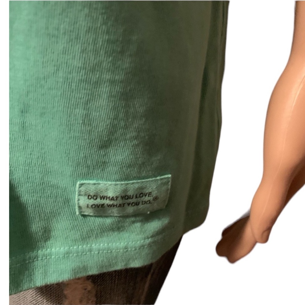 Life is Good SS Crusher Vneck Ombre Green Summer Love M - Picture 3 of 6